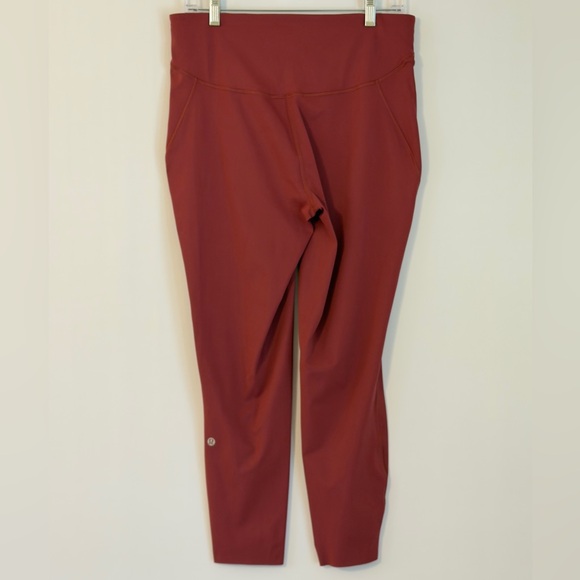 Women's Lululemon Athletica Base Pace High Rise Leggings Red Pants Active - Picture 4 of 4